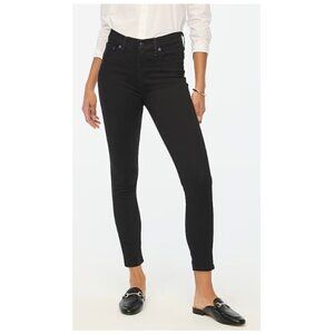 J. Crew Tall 9" Mid-Rise Skinny Jeans Black Signature Stretch Size 33T NWT